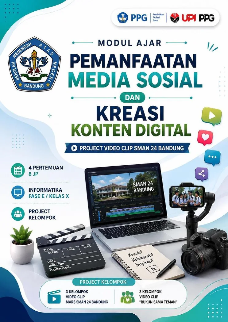 Sampul Modul Ajar PjBL Pemanfaatan Media Sosial dan Kreasi Konten Digital